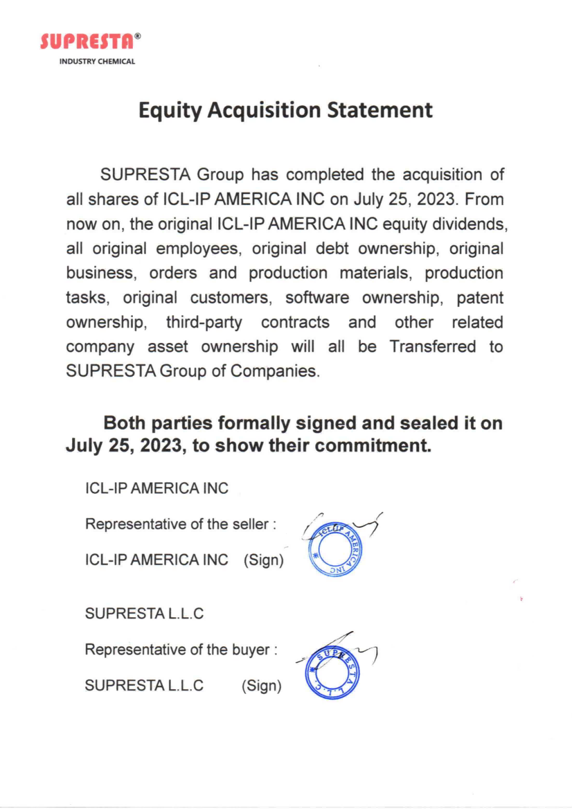 ICL-IP AMERICA INC Equity Acquisition Statement-2(1).png